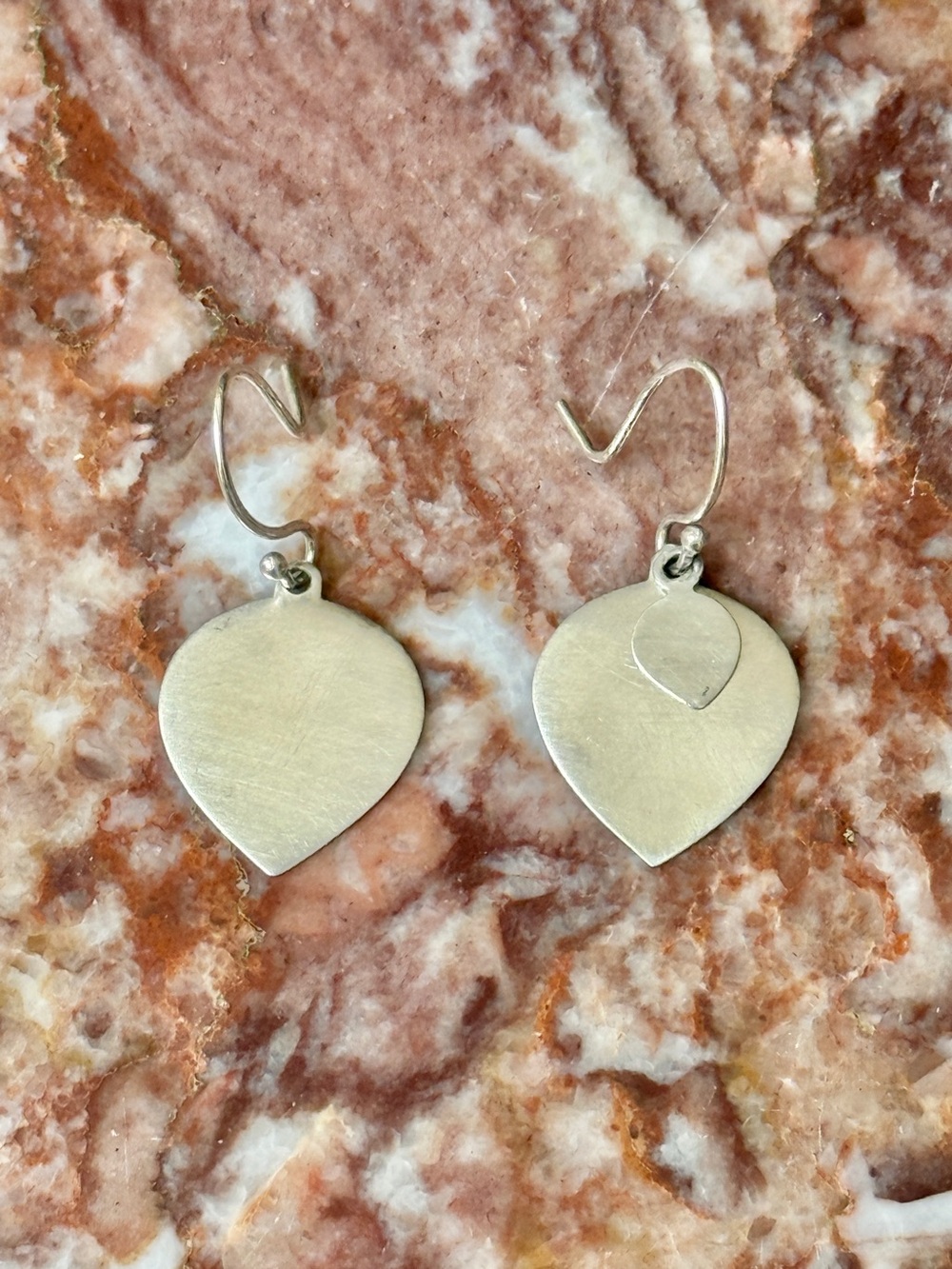 Me & Ro Sterling Silver Small Flat Lotus Petal Earrings